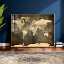 Large Framed Vintage World Map Wall Art Print for Home Wall by MyGreatCanvas | Canvas Wall Art Prints | Photo Prints & Wall Decor