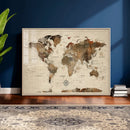 Vintage World Map Wall Art Canvas Print for Living Room, by MyGreatCanvas | Canvas Wall Art Prints | Photo Prints & Wall Decor