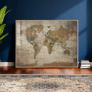 World Map Canvas Print – Framed Travel Map Wall Art for by MyGreatCanvas | Canvas Wall Art Prints | Photo Prints & Wall Decor