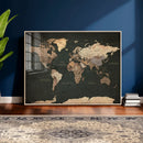 Vintage World Map Canvas Wall Art – Framed Travel Map for by MyGreatCanvas | Canvas Wall Art Prints | Photo Prints & Wall Decor