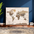 World Map Canvas Print – Framed Travel Map Wall Art for by MyGreatCanvas | Canvas Wall Art Prints | Photo Prints & Wall Decor