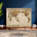 Vintage Detailed World Map Wall Art Canvas Print – Antique by MyGreatCanvas | Canvas Wall Art Prints | Photo Prints & Wall Decor