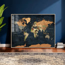 Vintage World Map Canvas Wall Art – Detailed Map with by MyGreatCanvas | Canvas Wall Art Prints | Photo Prints & Wall Decor