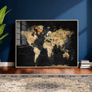 World Map Canvas Wall Art with Famous Landmarks – Framed by MyGreatCanvas | Canvas Wall Art Prints | Photo Prints & Wall Decor