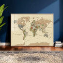 Extra Large World Map Canvas Print – Detailed Map of the by MyGreatCanvas | Canvas Wall Art Prints | Photo Prints & Wall Decor
