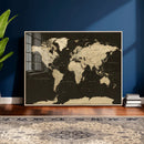 World Map Canvas Print – Framed World Map Wall Art for