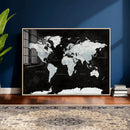 World Map Canvas Print – Framed Push Pin Wall Art, Color by MyGreatCanvas | Canvas Wall Art Prints | Photo Prints & Wall Decor