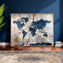 Rustic World Map Canvas Print – Framed Wall Art for Couples, by MyGreatCanvas | Canvas Wall Art Prints | Photo Prints & Wall Decor