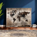 Black and White World Map Canvas Print – Framed Wall Art for by MyGreatCanvas | Canvas Wall Art Prints | Photo Prints & Wall Decor