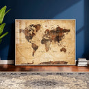Modern Red and Gray World Map Canvas Print – Framed Wall Art by MyGreatCanvas | Canvas Wall Art Prints | Photo Prints & Wall Decor