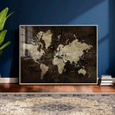 Blue World Map Canvas Wall Art – Framed Modern Travel Map by MyGreatCanvas | Canvas Wall Art Prints | Photo Prints & Wall Decor