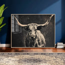 Vintage Texas Longhorn Bull Wall Art Canvas Print, Cow by MyGreatCanvas | Canvas Wall Art Prints | Photo Prints & Wall Decor