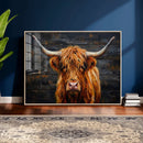 Highland Cow Wall Art Canvas Print, Rustic Farm Animal by MyGreatCanvas | Canvas Wall Art Prints | Photo Prints & Wall Decor