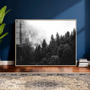 Black White Forest Wall Art Canvas Print, Misty Pine Tree by MyGreatCanvas | Canvas Wall Art Prints | Photo Prints & Wall Decor