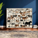 Farmhouse Animals Horse Longhorn Cow Wall Art Canvas Print - by MyGreatCanvas | Canvas Wall Art Prints | Photo Prints & Wall Decor
