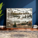 Snowy Mountain Landscape Wall Art Canvas Print, Alpine Pine by MyGreatCanvas | Canvas Wall Art Prints | Photo Prints & Wall Decor