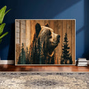 Rustic Bear Wall Art Canvas Print – Woodland Wildlife by MyGreatCanvas | Canvas Wall Art Prints | Photo Prints & Wall Decor
