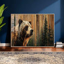 Grizzly Bear Wall Art Canvas Print, Rustic Wildlife Bear by MyGreatCanvas | Canvas Wall Art Prints | Photo Prints & Wall Decor