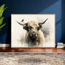 Abstract Highland Cow Wall Art Canvas Print, Rustic Farm by MyGreatCanvas | Canvas Wall Art Prints | Photo Prints & Wall Decor