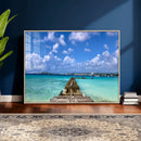 Caribbean Ocean Pier Seascape Wall Art Canvas Print, by MyGreatCanvas | Canvas Wall Art Prints | Photo Prints & Wall Decor