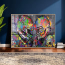 Graffiti Football Helmets Wall Art Canvas Print, Urban by MyGreatCanvas | Canvas Wall Art Prints | Photo Prints & Wall Decor