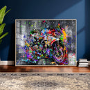 Graffiti Motorcycle Wall Art Canvas Print, Urban Street Art by MyGreatCanvas | Canvas Wall Art Prints | Photo Prints & Wall Decor