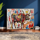 Texas Bull Wall Art Canvas Print, Abstract Graffiti Bull by MyGreatCanvas | Canvas Wall Art Prints | Photo Prints & Wall Decor