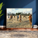 Texas Longhorn Wall Art Canvas Print, Western Ranch Cattle by MyGreatCanvas | Canvas Wall Art Prints | Photo Prints & Wall Decor