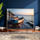 Coastal Fishing Boats Wall Art Canvas Print, Sunset Beach by MyGreatCanvas | Canvas Wall Art Prints | Photo Prints & Wall Decor