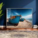 Coastal Fishing Boats Wall Art Canvas Print, Sunset Beach by MyGreatCanvas | Canvas Wall Art Prints | Photo Prints & Wall Decor