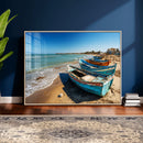 Coastal Fishing Boats Wall Art Canvas Print, Sunset Beach by MyGreatCanvas | Canvas Wall Art Prints | Photo Prints & Wall Decor