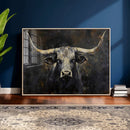 Rustic Longhorn Bull Wall Art Canvas Print – Vintage Western by MyGreatCanvas | Canvas Wall Art Prints | Photo Prints & Wall Decor