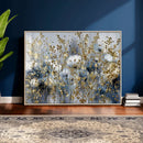 Abstract Floral Wall Art Canvas Print – Gold and Blue by MyGreatCanvas | Canvas Wall Art Prints | Photo Prints & Wall Decor