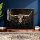 Vintage Longhorn Bull Wall Art Canvas Print – Rustic Western by MyGreatCanvas | Canvas Wall Art Prints | Photo Prints & Wall Decor