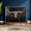 Abstract Longhorn Bull Wall Art Canvas Print – Rustic by MyGreatCanvas | Canvas Wall Art Prints | Photo Prints & Wall Decor