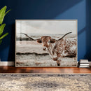 Texas Longhorn Bull Rustic Wall Art Canvas Print by MyGreatCanvas | Canvas Wall Art Prints | Photo Prints & Wall Decor
