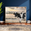 Texas Longhorn Bull Rustic Wall Art Canvas Print by MyGreatCanvas | Canvas Wall Art Prints | Photo Prints & Wall Decor
