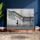 Banksy Girl with Butterflies Street Art Wall Art Canvas by MyGreatCanvas | Canvas Wall Art Prints | Photo Prints & Wall Decor