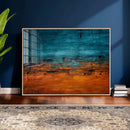 Teal Orange Abstract Wall Art Canvas Print Modern Large by MyGreatCanvas | Canvas Wall Art Prints | Photo Prints & Wall Decor