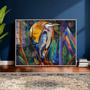 Colorful Heron Wall Art Canvas Print Tropical Bird Abstract by MyGreatCanvas | Canvas Wall Art Prints | Photo Prints & Wall Decor