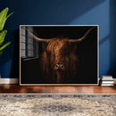 Highland Cow Wall Art Canvas Print – Moody Dark Rustic by MyGreatCanvas | Canvas Wall Art Prints | Photo Prints & Wall Decor