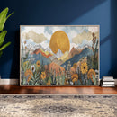Boho Mountain Landscape Large Wall Art, Horizontal Gold by MyGreatCanvas | Canvas Wall Art Prints | Photo Prints & Wall Decor