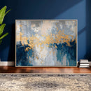 Blue Gold Abstract Large Framed Canvas Wall Art, Modern by MyGreatCanvas | Canvas Wall Art Prints | Photo Prints & Wall Decor