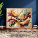 Geometric Abstract Wall Art Canvas Print, Orange Blue by MyGreatCanvas | Canvas Wall Art Prints | Photo Prints & Wall Decor