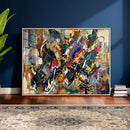 Geometric Abstract Wall Art Canvas Print, Orange Blue by MyGreatCanvas | Canvas Wall Art Prints | Photo Prints & Wall Decor