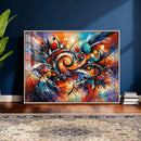 Geometric Abstract Wall Art Canvas Print, Orange Blue by MyGreatCanvas | Canvas Wall Art Prints | Photo Prints & Wall Decor