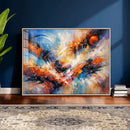 Lyrical Abstraction Wall Art Canvas Print, Orange Blue by MyGreatCanvas | Canvas Wall Art Prints | Photo Prints & Wall Decor