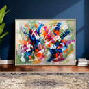 Geometric Abstract Wall Art Canvas Print, Orange Blue by MyGreatCanvas | Canvas Wall Art Prints | Photo Prints & Wall Decor