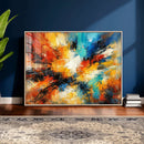 Lyrical Abstract Wall Art Canvas Print, Orange Blue Abstract by MyGreatCanvas | Canvas Wall Art Prints | Photo Prints & Wall Decor