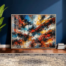 Lyrical Abstrac Wall Art Canvas Print, Orange Blue Abstract by MyGreatCanvas | Canvas Wall Art Prints | Photo Prints & Wall Decor